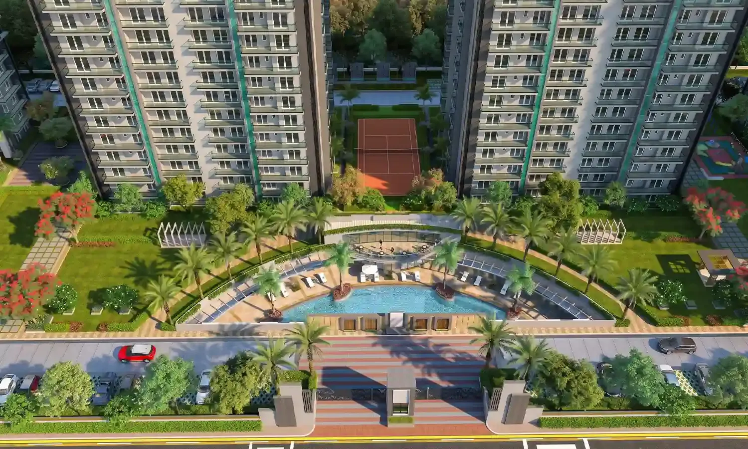 top view amenities